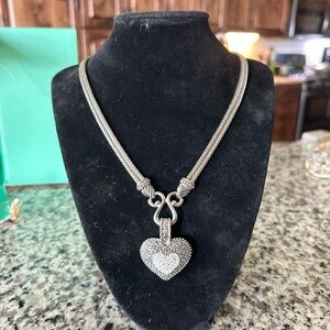 Lia Sophia Silver Heart Pendant Necklace